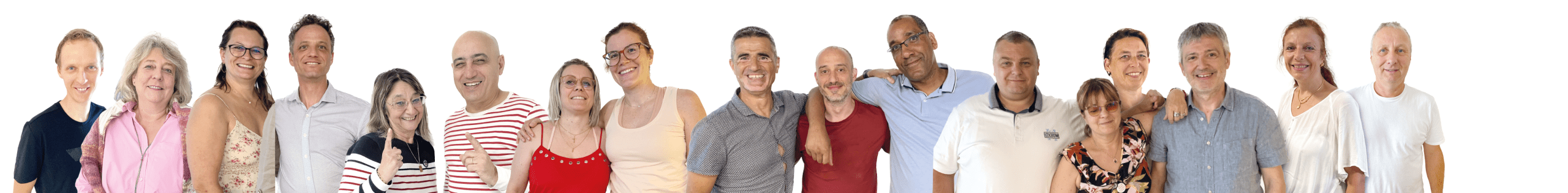 De gauche à droite : Nicolas STASIAK (Est) - Cécile ROTH (Normandie-Paris) - Isabelle LENGLIN (Nord-Est) - Luc DI GALLO (Normandie-Paris) - Fabienne ROBIN (Normandie-Paris) - Claude SANCHEZ (Normandie-Paris) - Sandra GEORGE (Sud-Est) - Marie BEJANNIN (Normandie-Paris), Éric ALQUIER (Sud-Ouest) - Christophe ARNAULT (Rhône Alpes-Auvergne) - Serge CASSILDE (Rhône Alpes-Auvergne) - Pierre LAVOGEZ (Nord-Est) - Sandrine MORTAL (Normandie-Paris) - Sonia SABRA (Ouest) - Jean-Georges CEP (Normandie-Paris) - Nathalie BARBERON (Normandie-Paris) - Éric THIEBAUT (Est)