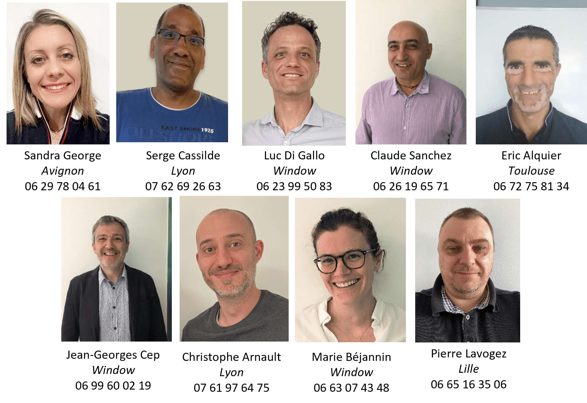 photo des contacts CGT FC sur les différents sites Rte